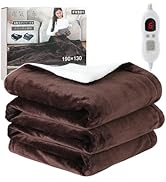 【新品】電気毛布 掛け敷き兼用 190×130cm 電気ブランケット ダブル Amazon | 電気毛布 掛け敷き兼用 掛け 敷き 190×130cm 両面フランネル